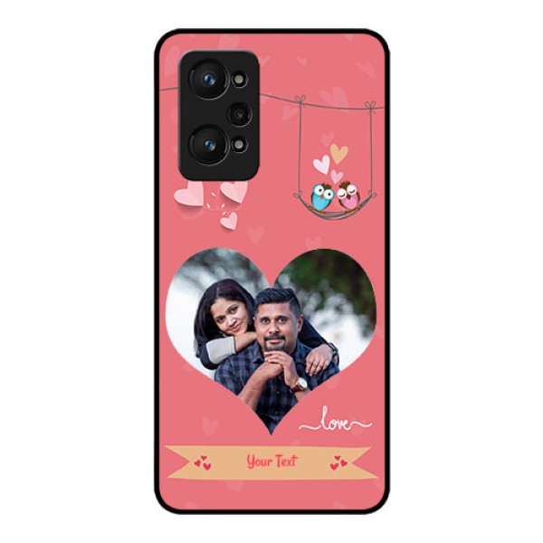 realme GT Neo 2 5G Personalized Glass Phone Case - Peach Color Love Design realme GT Neo 2 5G Personalized Glass Phone Case - Peach Color Love Design
