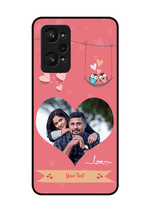 realme GT Neo 2 5G Personalized Glass Phone Case - Peach Color Love Design