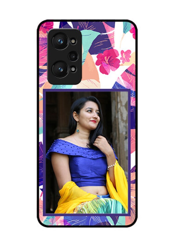 realme GT Neo 2 5G Custom Glass Mobile Case - Abstract Floral Design