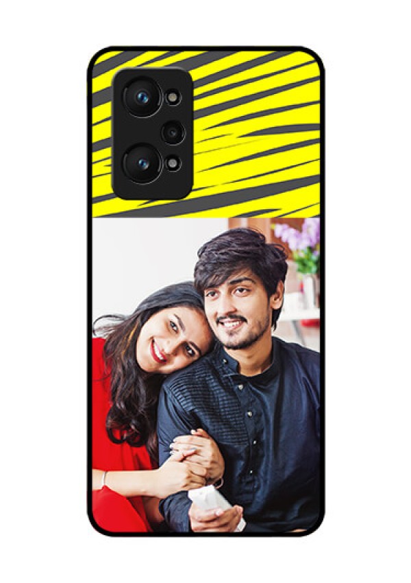 realme GT Neo 2 5G Photo Printing on Glass Case - Yellow Abstract Design