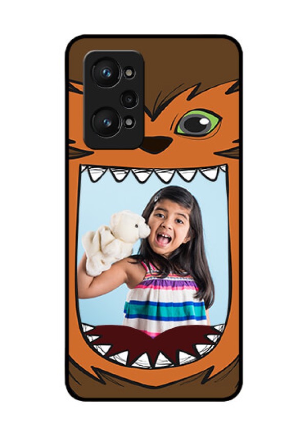 realme GT Neo 2 5G Photo Printing on Glass Case - Owl Monster Back Case Design