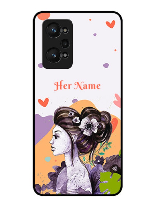 Custom Realme Gt Neo 2 5G Personalized Glass Phone Case - Woman And Nature Design