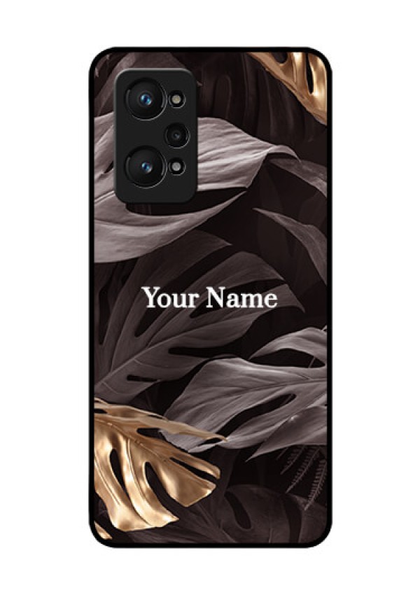 Realme Gt Neo 2 5G Personalised Glass Phone Case - Wild Leaves digital paint Design