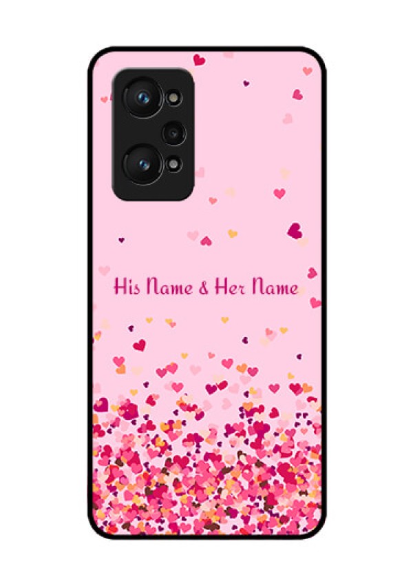 Realme Gt Neo 2 5G Photo Printing on Glass Case - Floating Hearts Design