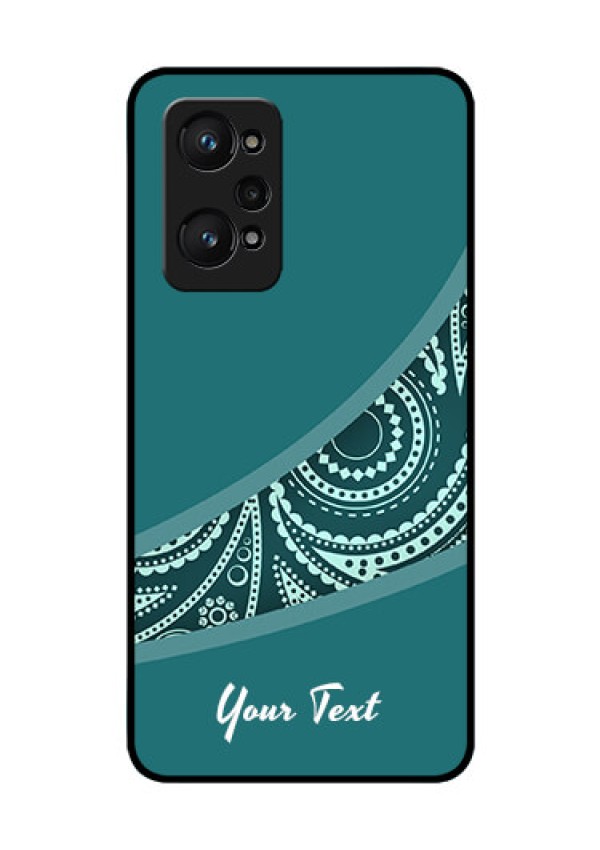 Realme Gt Neo 2 5G Photo Printing on Glass Case - semi visible floral Design