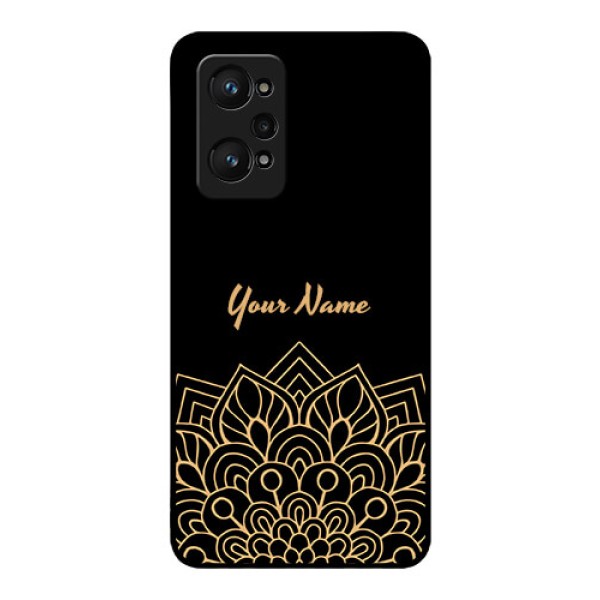 Realme Gt Neo 2 5G Custom Glass Phone Case - Golden mandala Design