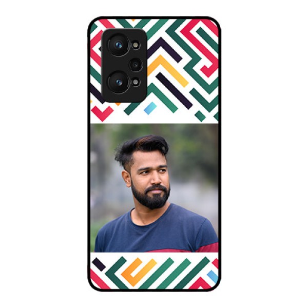 Realme Gt Neo 2 5G Personalized Glass Phone Case - Colorful Maze Pattern Design Realme Gt Neo 2 5G Personalized Glass Phone Case - Colorful Maze Pattern Design