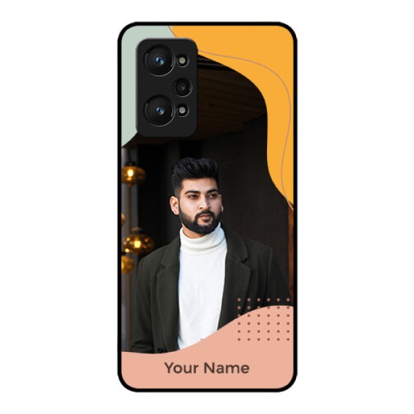 Realme Gt Neo 2 5G Personalized Glass Phone Case - Tri-coloured overlay design Realme Gt Neo 2 5G Personalized Glass Phone Case - Tri-coloured overlay design