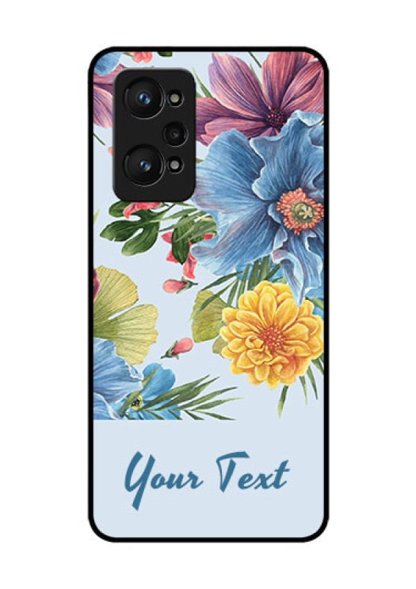 Realme Gt Neo 2 5G Custom Glass Mobile Case - Stunning Watercolored Flowers Painting Design