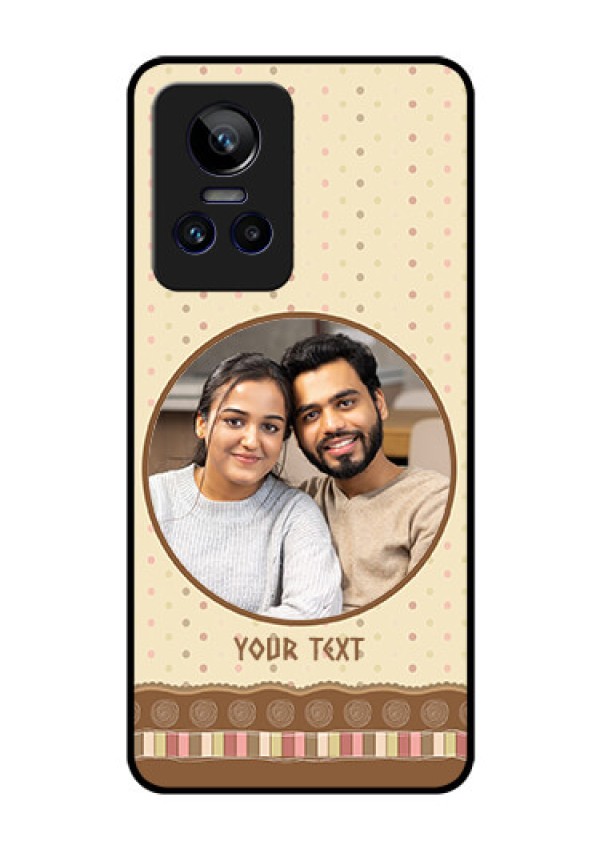 Realme GT Neo 3 150W Custom Glass Mobile Case - Brown Dotted Mobile Case Design