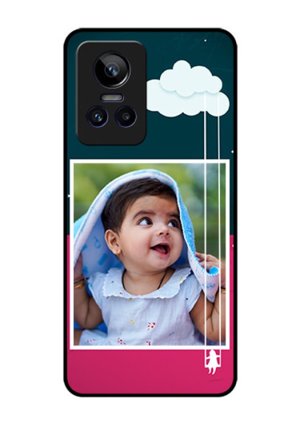Realme GT Neo 3 150W Custom Glass Phone Case - Cute Girl with Cloud Design