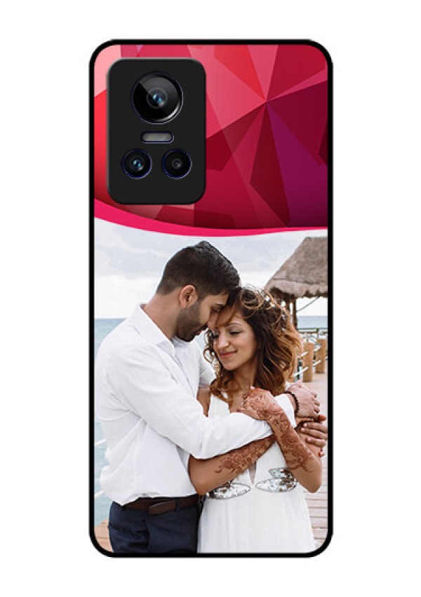 Realme GT Neo 3 150W Custom Glass Mobile Case - Red Abstract Design