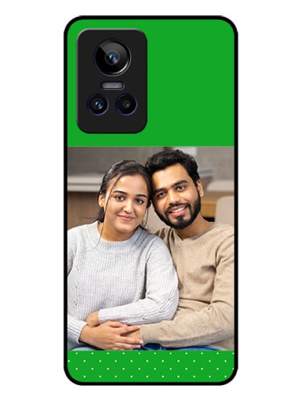 Custom Realme GT Neo 3 150W Personalized Glass Phone Case - Green Pattern Design