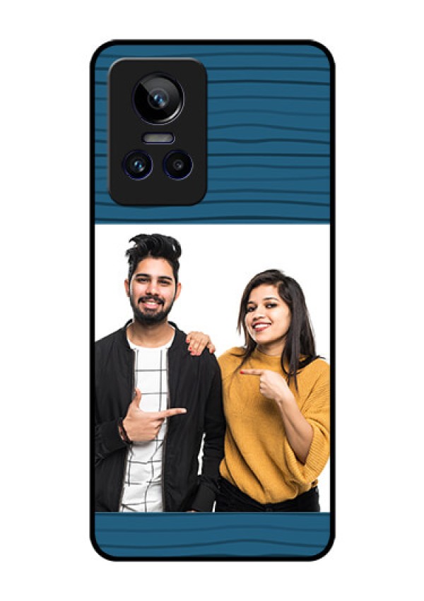 Realme GT Neo 3 150W Custom Glass Phone Case - Blue Pattern Cover Design