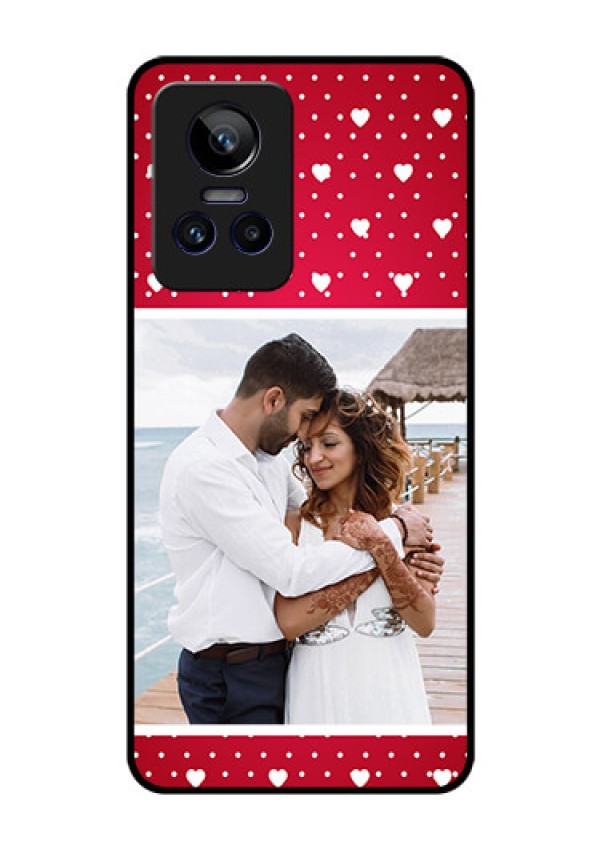 Realme GT Neo 3 150W Photo Printing on Glass Case - Hearts Mobile Case Design