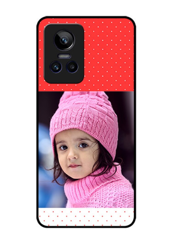 Realme GT Neo 3 150W Photo Printing on Glass Case - Red Pattern Design
