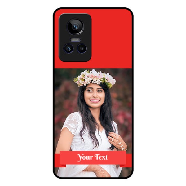 Realme GT Neo 3 150W Custom Glass Phone Case - Simple Red Color Design