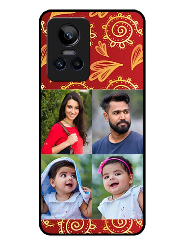 Custom Realme GT Neo 3 150W Photo Printing on Glass Case - 4 Image Traditional Design