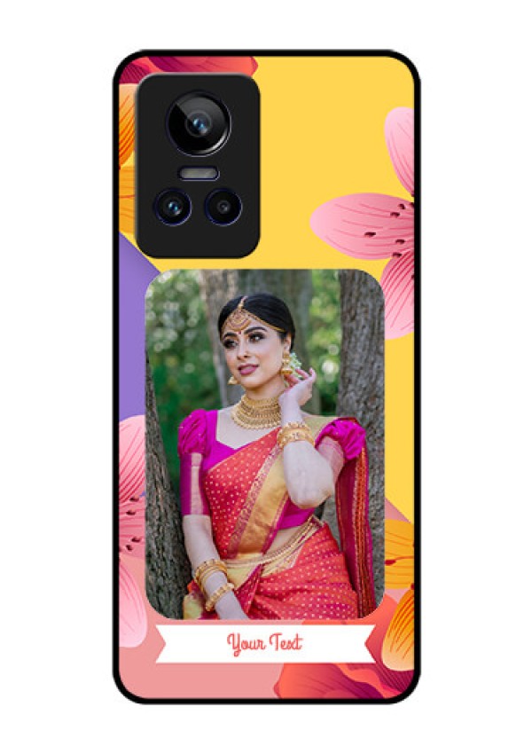 Realme GT Neo 3 150W Custom Glass Mobile Case - 3 Image With Vintage Floral Design