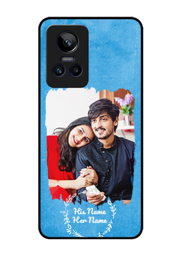 Realme Gt Neo 3 150W Custom Glass Phone Case - Blue Color Vintage Design
