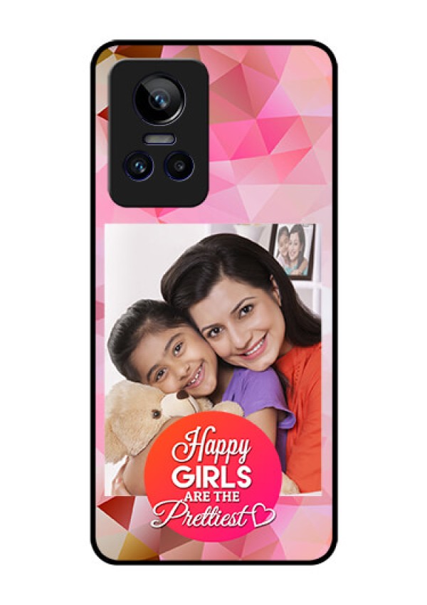 Realme GT Neo 3 150W Photo Printing on Glass Case - Abstract Triangle Design