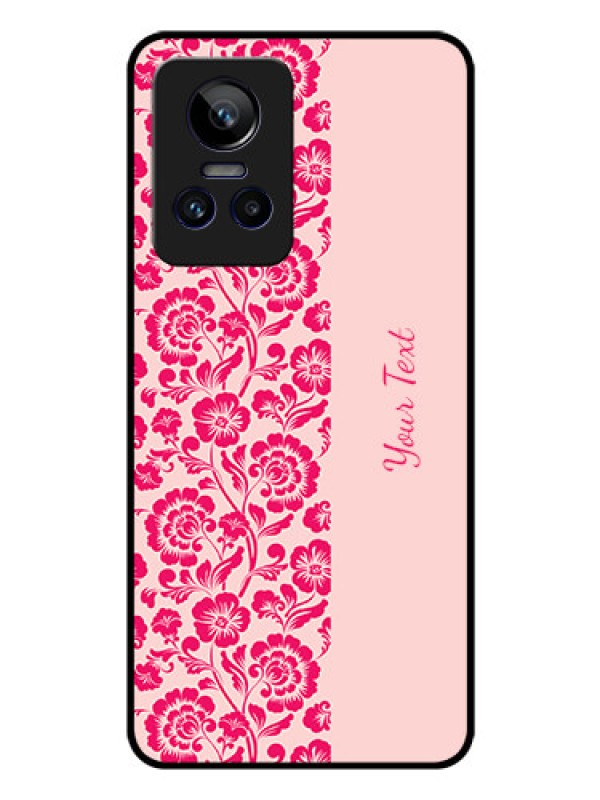 Custom Realme Gt Neo 3 150W Custom Glass Phone Case - Attractive Floral Pattern Design