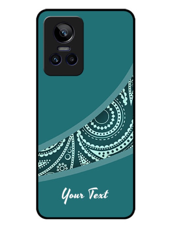 Custom Realme Gt Neo 3 150W Photo Printing on Glass Case - semi visible floral Design