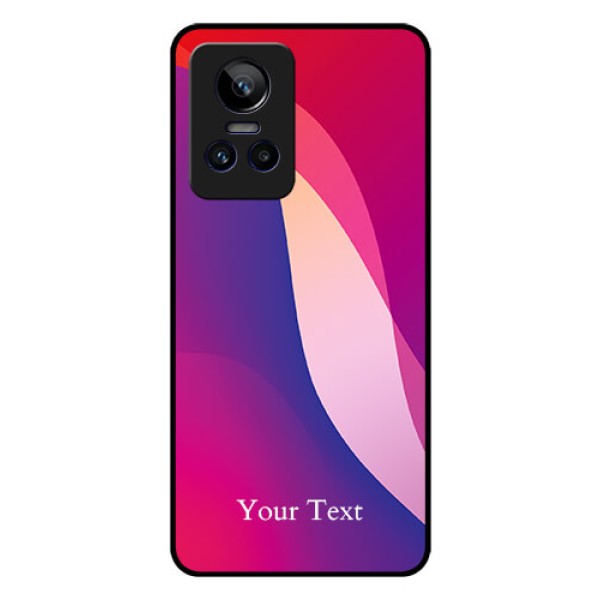 Realme Gt Neo 3 150W Personalized Glass Phone Case - Digital abstract Overlap Design