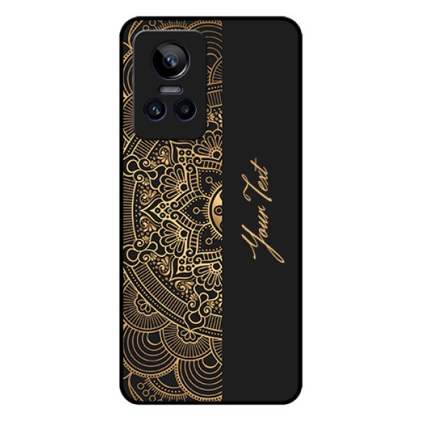 Realme Gt Neo 3 150W Photo Printing on Glass Case - Mandala art with custom text Design Realme Gt Neo 3 150W Photo Printing on Glass Case - Mandala art with custom text Design