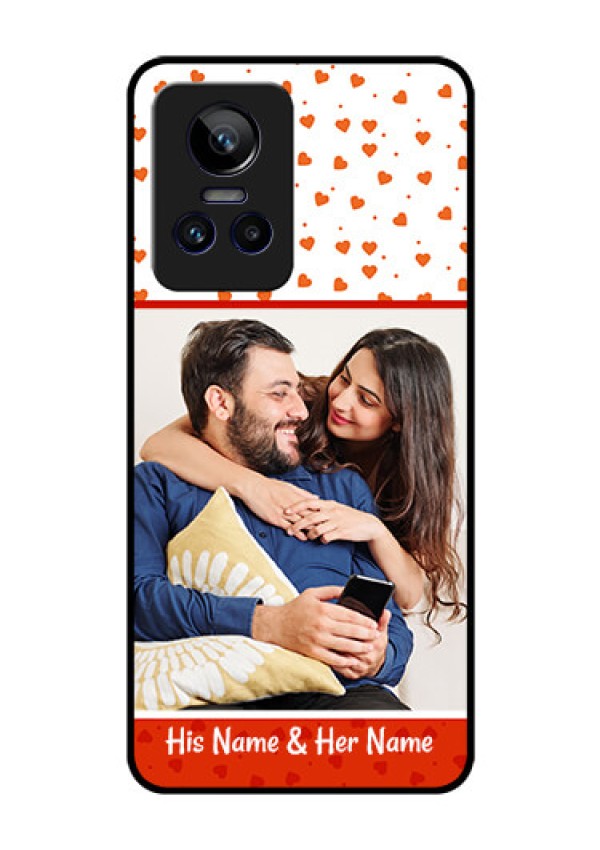 Realme GT Neo 3 5G Custom Glass Phone Case - Orange Love Symbol Design