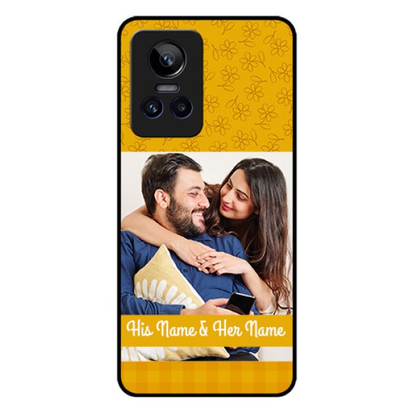 Realme GT Neo 3 5G Custom Glass Mobile Case - Yellow Floral Design