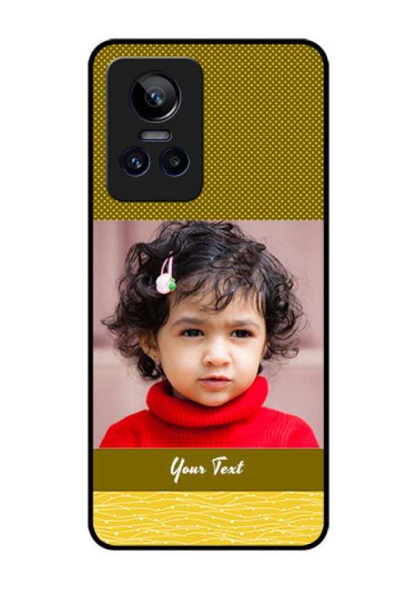 Realme GT Neo 3 5G Custom Glass Phone Case - Simple Green Color Design