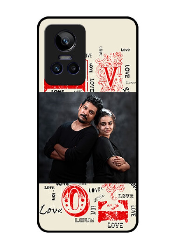 Realme GT Neo 3 5G Photo Printing on Glass Case - Trendy Love Design Case