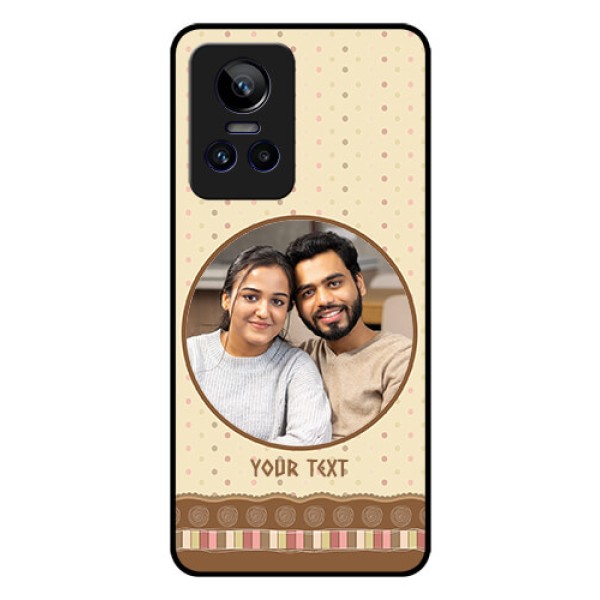 Realme GT Neo 3 5G Custom Glass Mobile Case - Brown Dotted Mobile Case Design