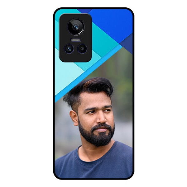 Realme GT Neo 3 5G Custom Glass Phone Case - Blue Pattern Design