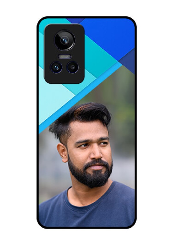 Realme GT Neo 3 5G Custom Glass Phone Case - Blue Pattern Design