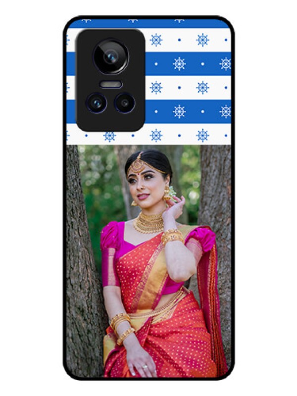 Custom Realme GT Neo 3 5G Photo Printing on Glass Case - Snow Pattern Design