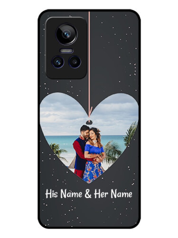 Custom Realme GT Neo 3 5G Custom Glass Phone Case - Hanging Heart Design