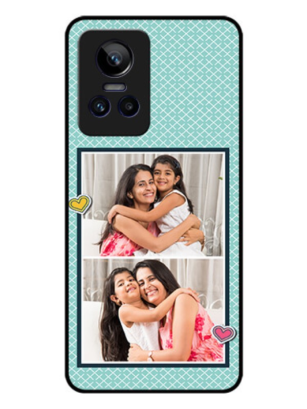 Custom Realme GT Neo 3 5G Custom Glass Phone Case - 2 Image Holder with Pattern Design