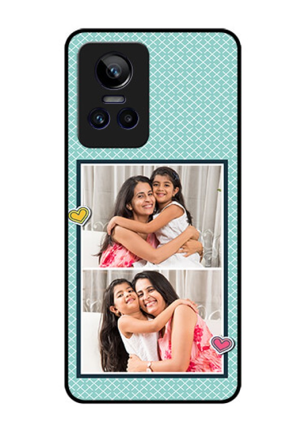 Realme GT Neo 3 5G Custom Glass Phone Case - 2 Image Holder with Pattern Design