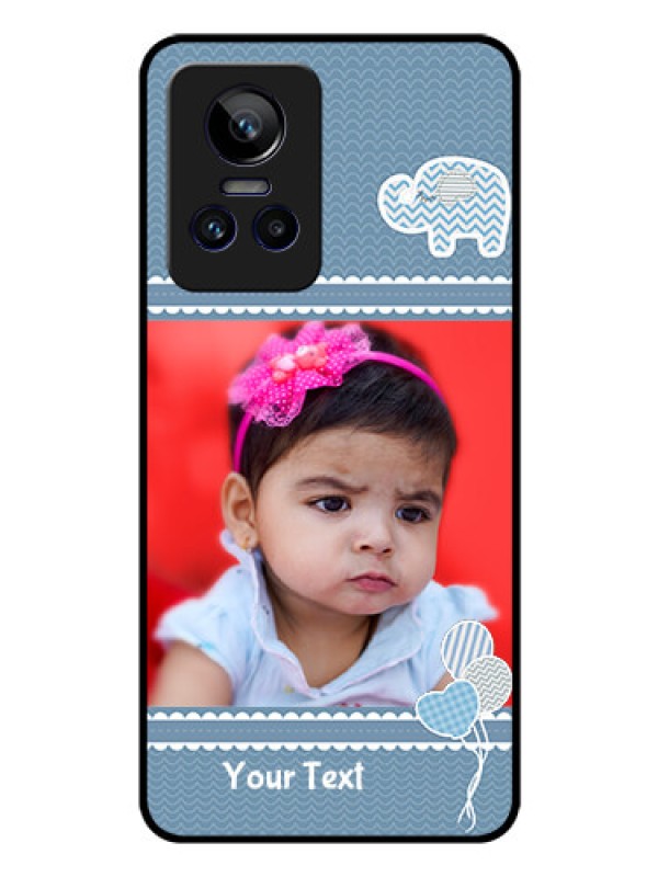 Custom Realme GT Neo 3 5G Photo Printing on Glass Case - with Kids Pattern Design