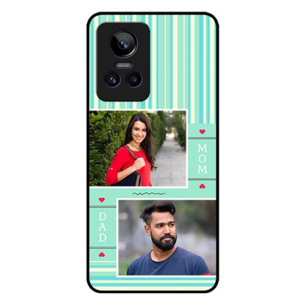 Realme GT Neo 3 5G Custom Glass Phone Case - Mom & Dad Pic Design