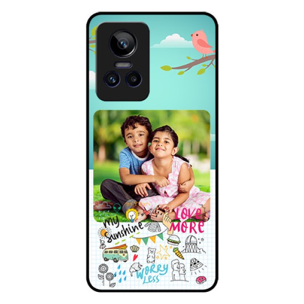 Realme GT Neo 3 5G Photo Printing on Glass Case - Doodle love Design