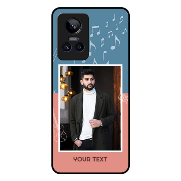 Realme GT Neo 3 5G Photo Printing on Glass Case - with Color Musical Note Design Realme GT Neo 3 5G Photo Printing on Glass Case - with Color Musical Note Design