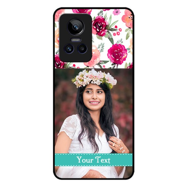 Realme GT Neo 3 5G Custom Glass Phone Case - Watercolor Floral Design Realme GT Neo 3 5G Custom Glass Phone Case - Watercolor Floral Design