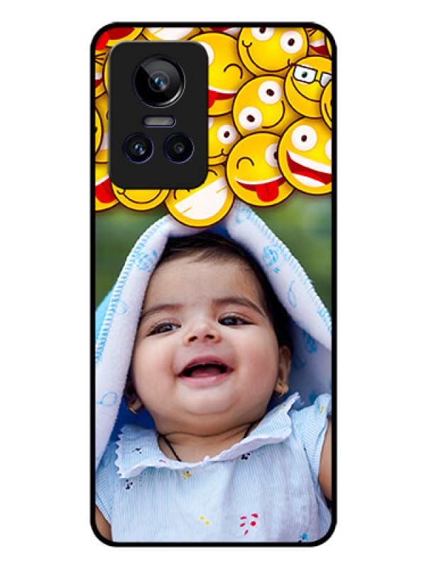Custom Realme GT Neo 3 5G Custom Glass Mobile Case - with Smiley Emoji Design