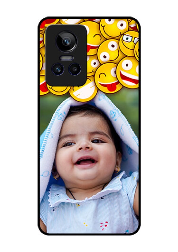Realme GT Neo 3 5G Custom Glass Mobile Case - with Smiley Emoji Design