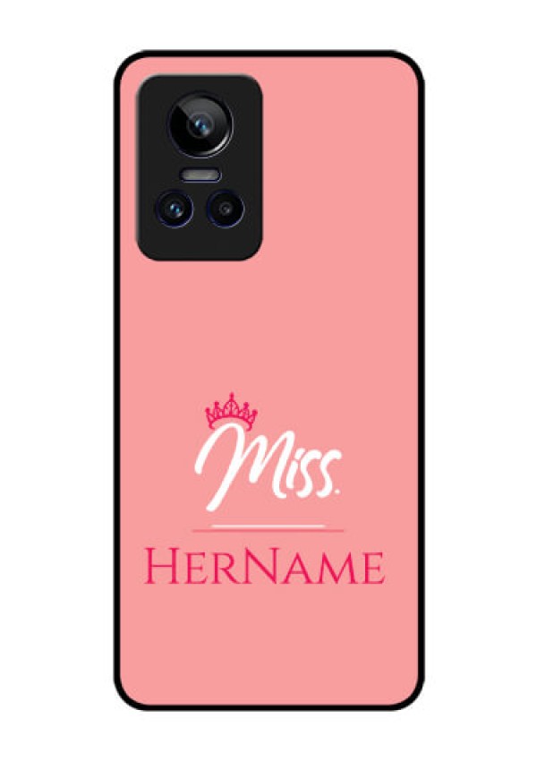 Realme GT Neo 3 5G Custom Glass Phone Case Mrs with Name