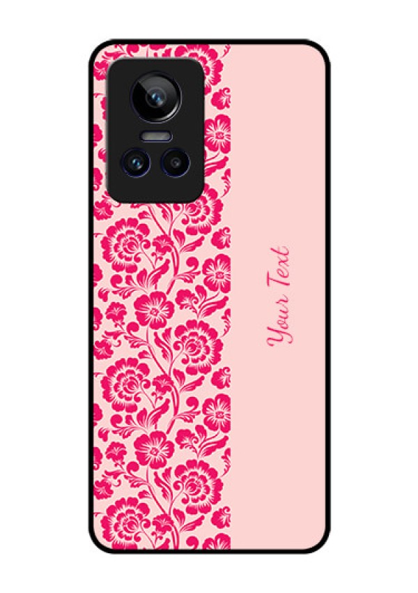 Realme Gt Neo 3 Custom Glass Phone Case - Attractive Floral Pattern Design