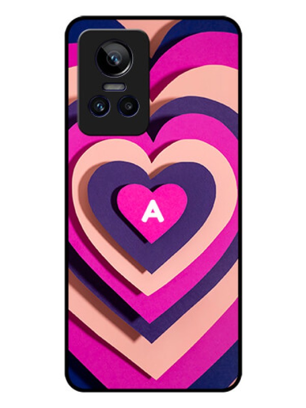 Custom Realme Gt Neo 3 Custom Glass Mobile Case - Cute Heart Pattern Design